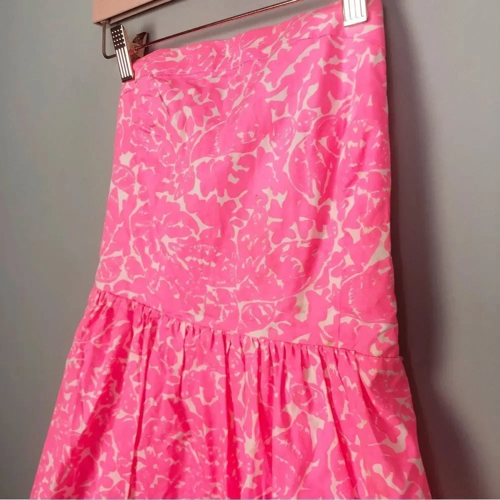 LILLY PULITZER | Chandie Cosmic Pink Strapless Fit & Flare Dress Women’s Size S - Picture 3 of 11